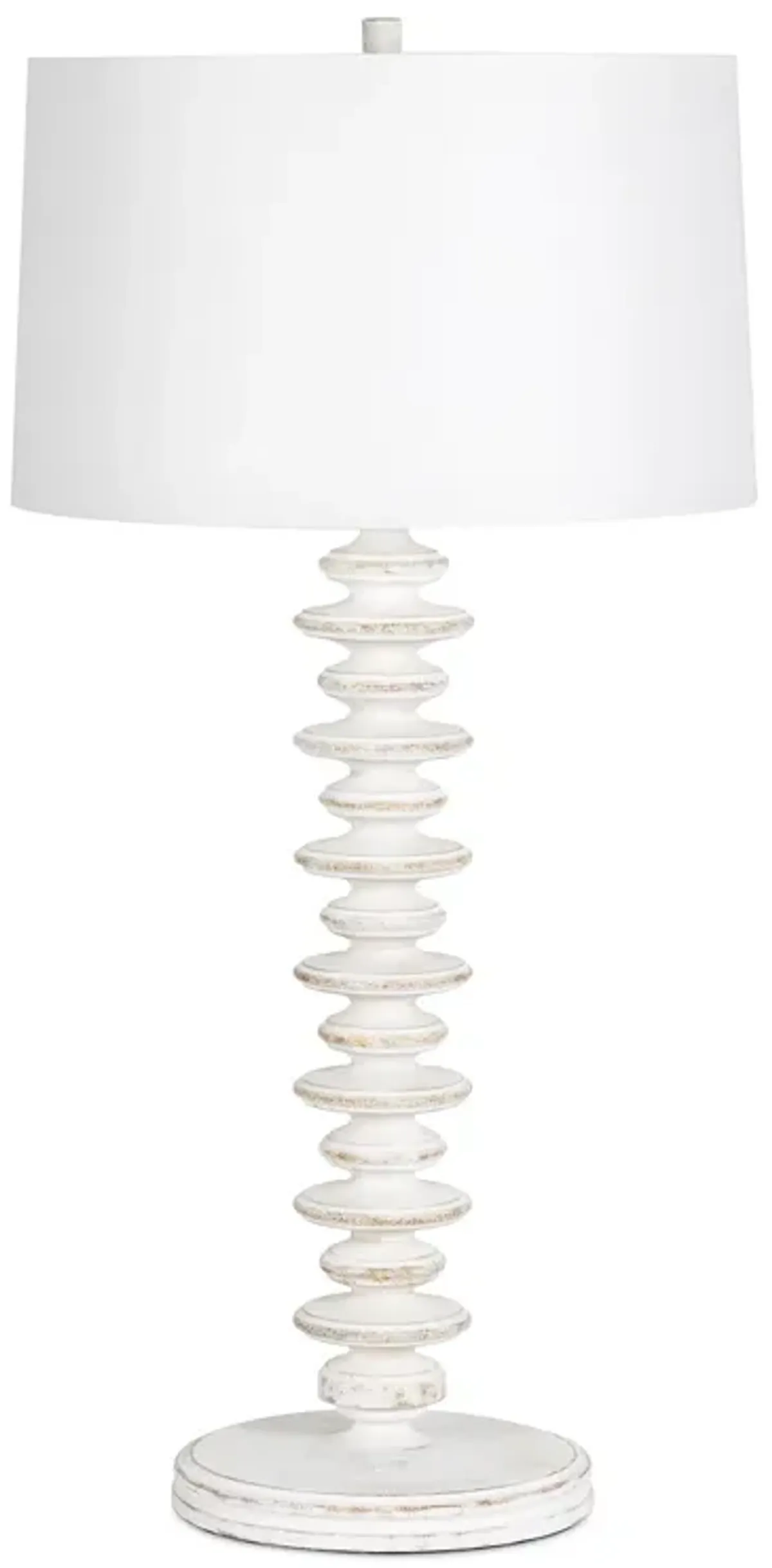 Fishbone Buffet Lamp (White Wash)