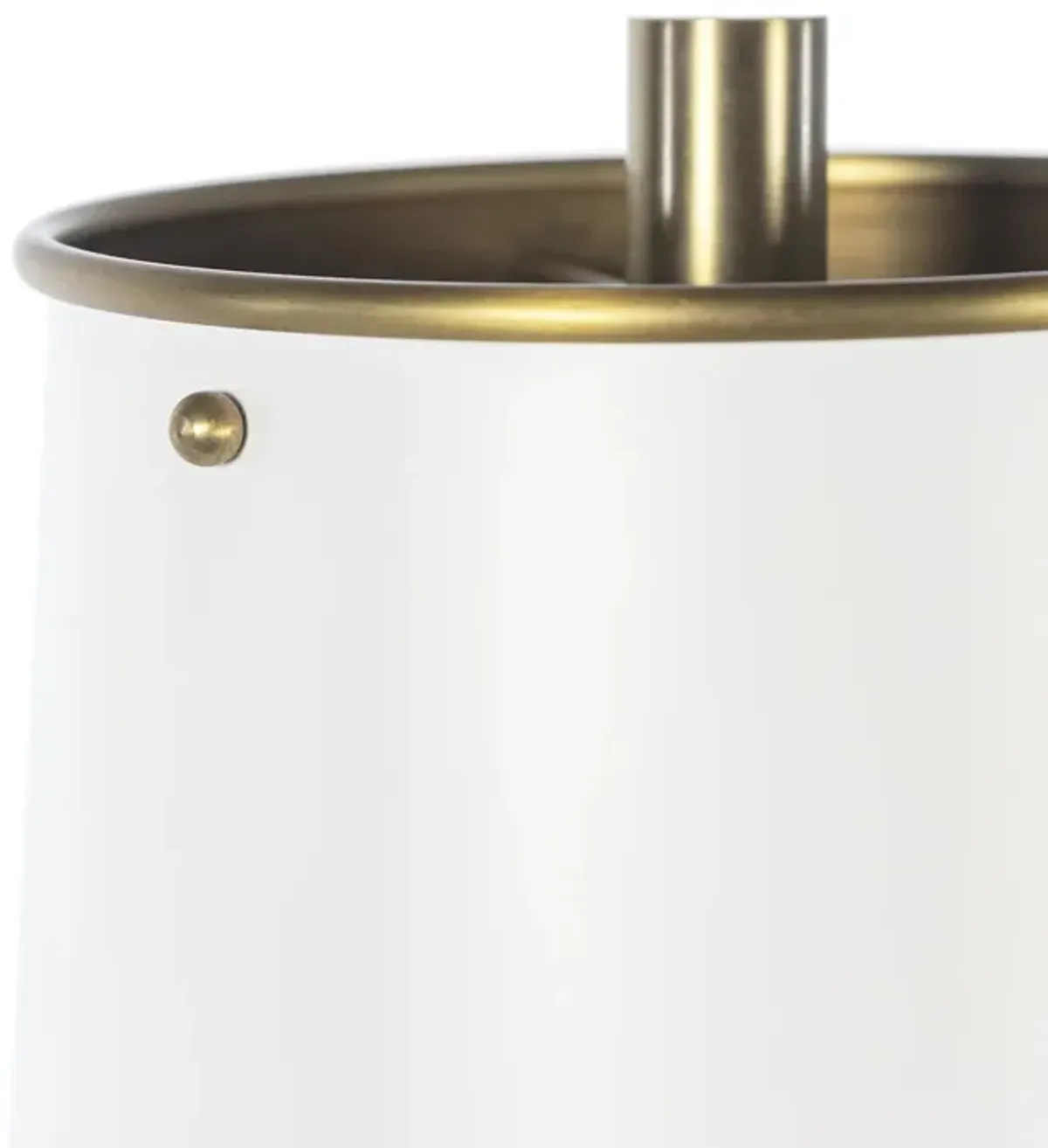 Hattie Concrete Mini Lamp (White and Natural Brass)