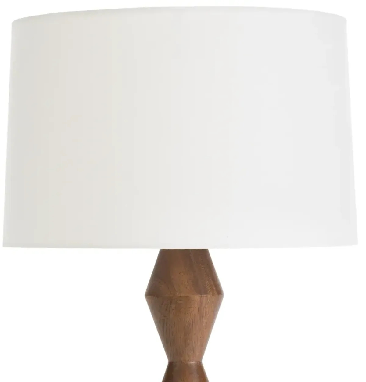 Crew Walnut Buffet Lamp (Natural Linen Shade)