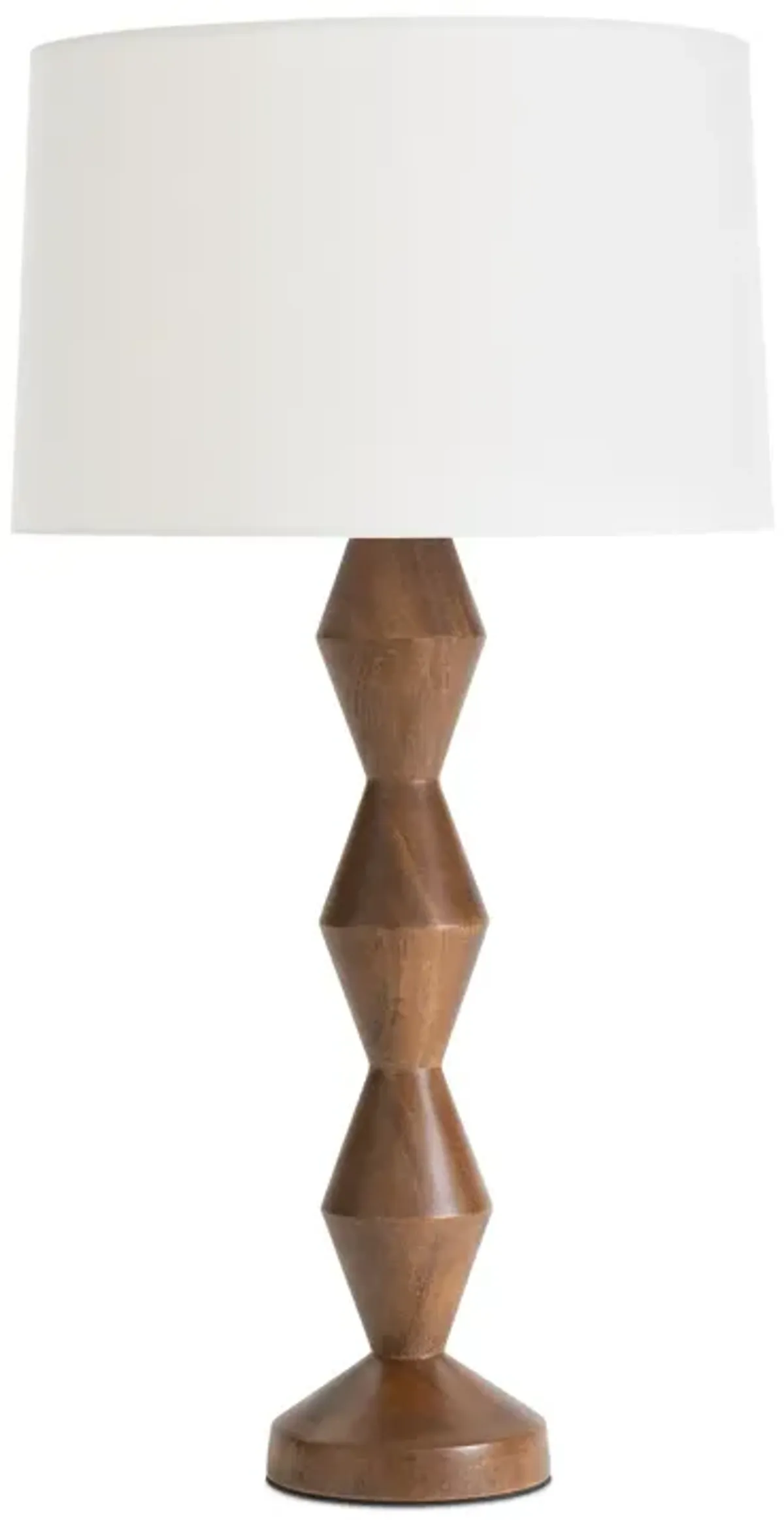 Crew Walnut Buffet Lamp (Natural Linen Shade)