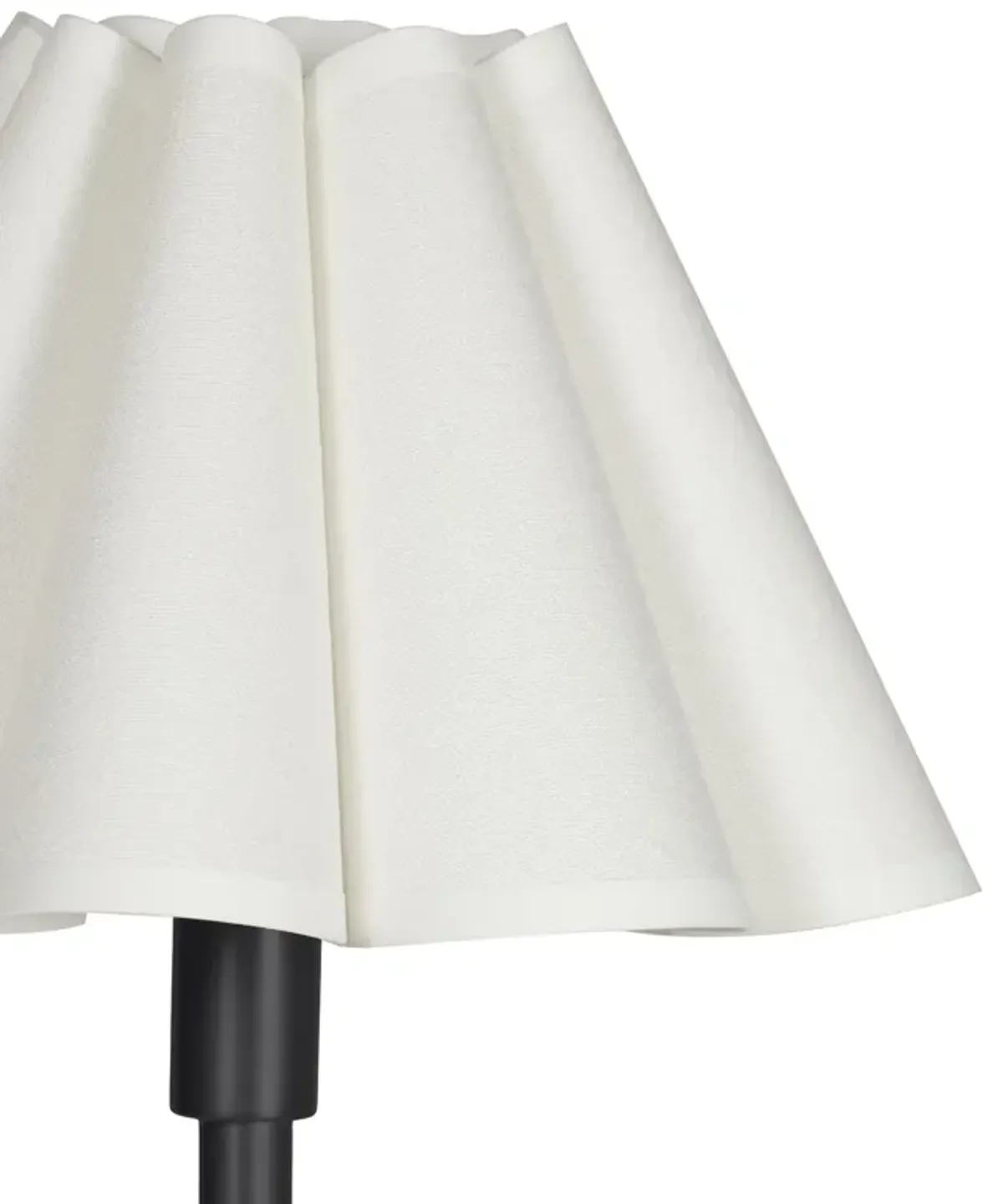Polly Buffet Lamp (Blackened Brass with White Scalloped Shade)