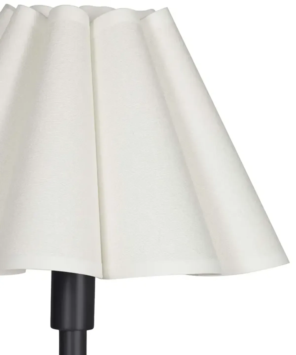 Polly Double Arm Table Lamp (Blackened Brass with White Shade)