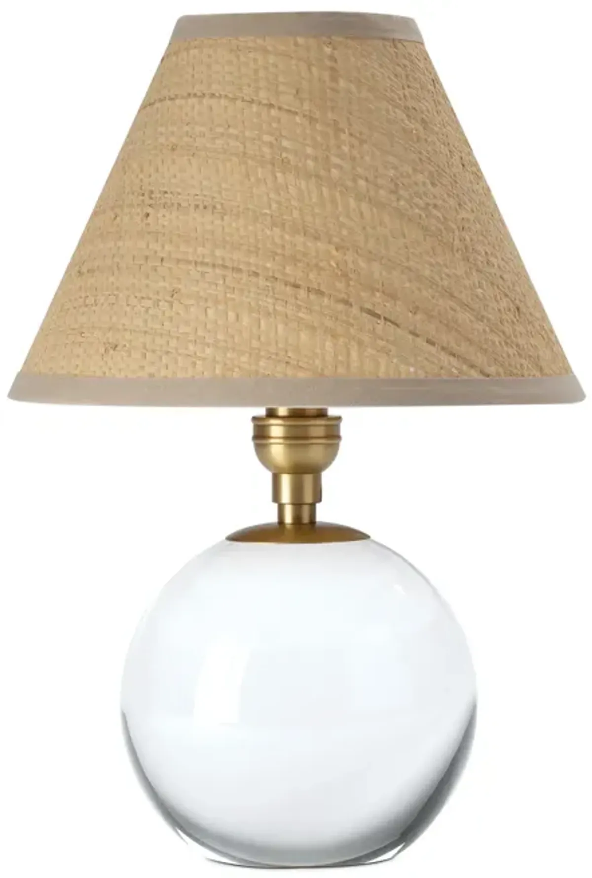 Giorgio Crystal Mini Lamp (Natural Brass with Rattan Shade)