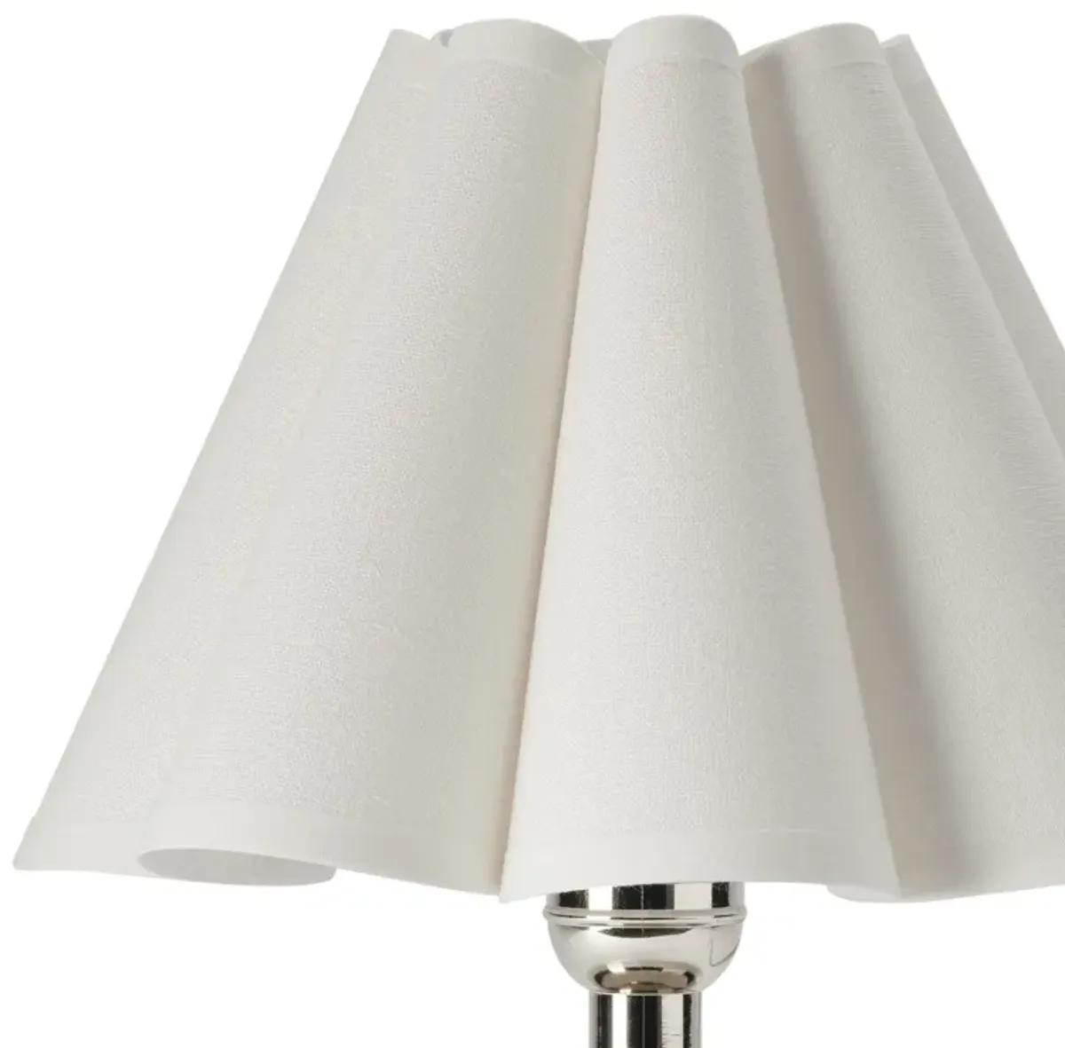 Giorgio Crystal Mini Lamp (Polished Nickel with White Shade)