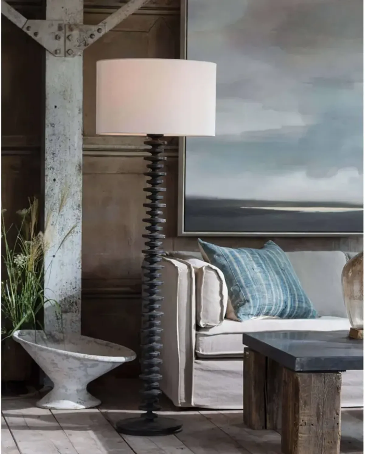 Fishbone Floor Lamp (Ebony)