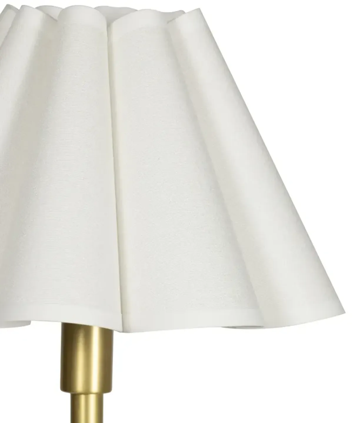 Polly Floor Lamp (Natural Brass with White Scalloped Shade)