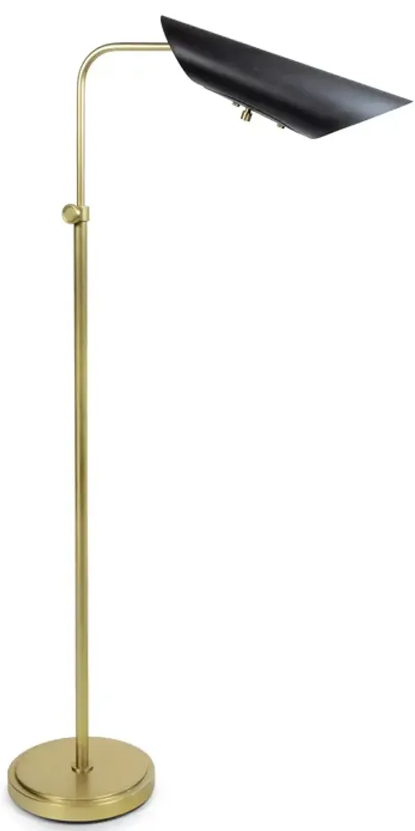 Vest Floor Lamp (Blackened Brass and Natural Brass)
