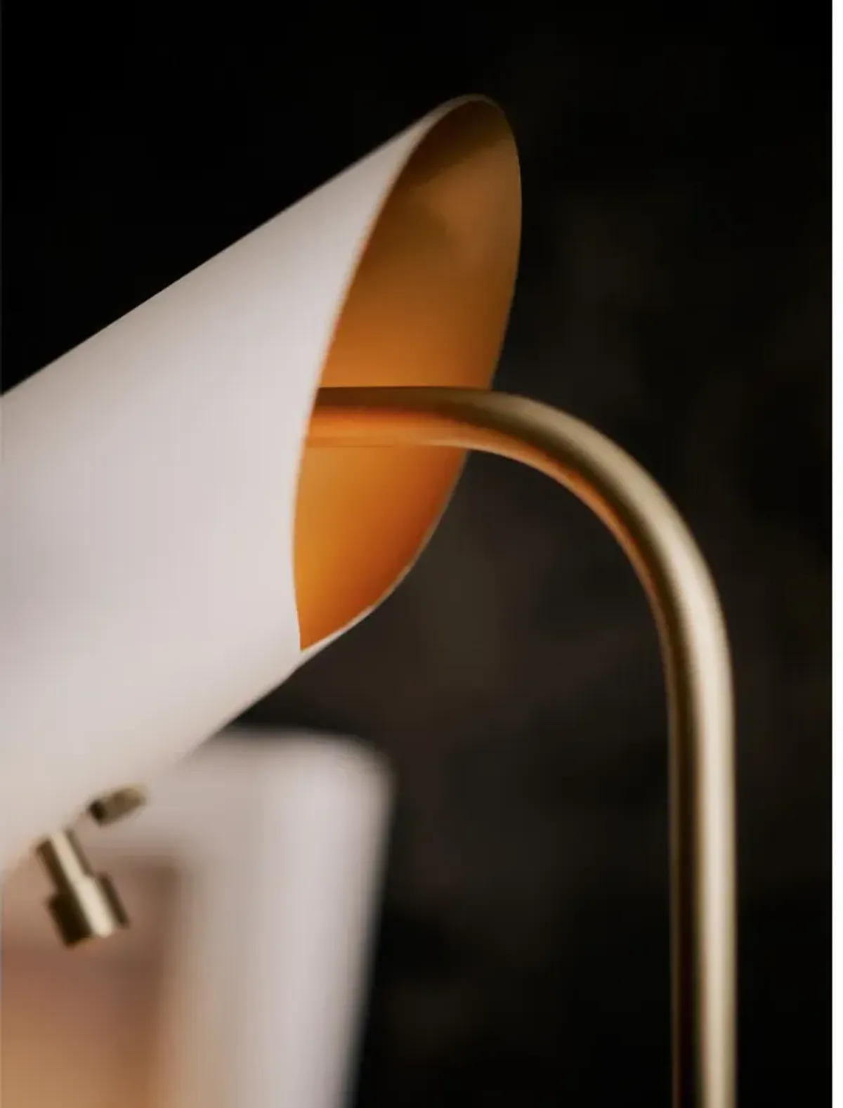 Vest Floor Lamp (White and Natural Brass)