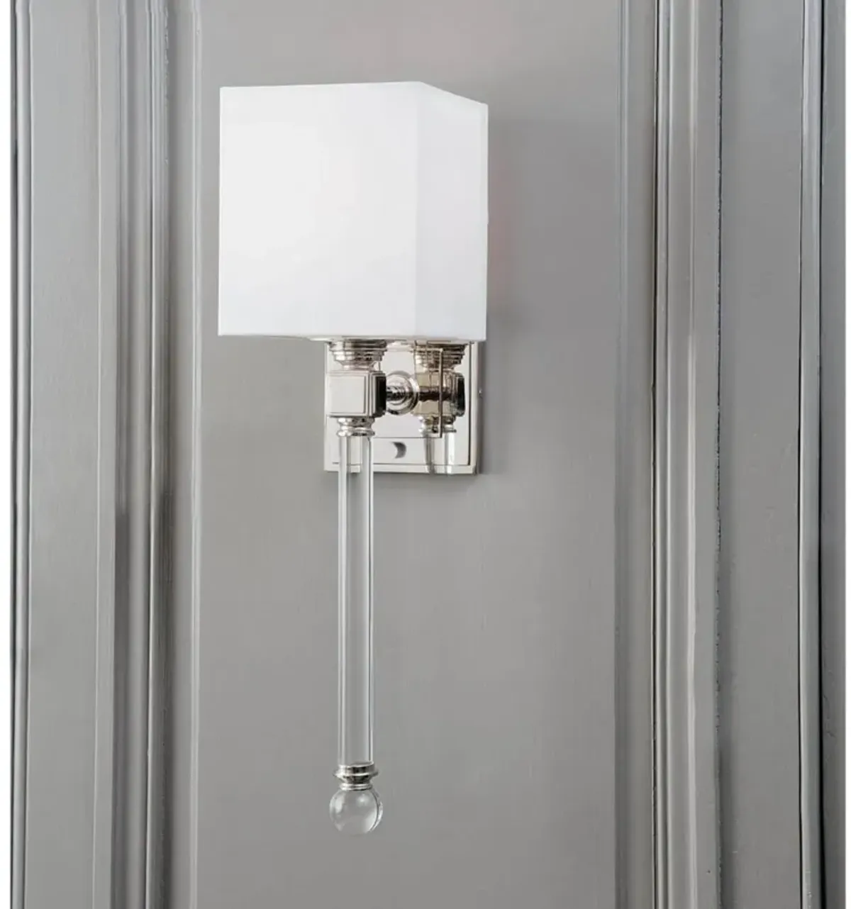 Crystal Tail Sconce (Polished Nickel)