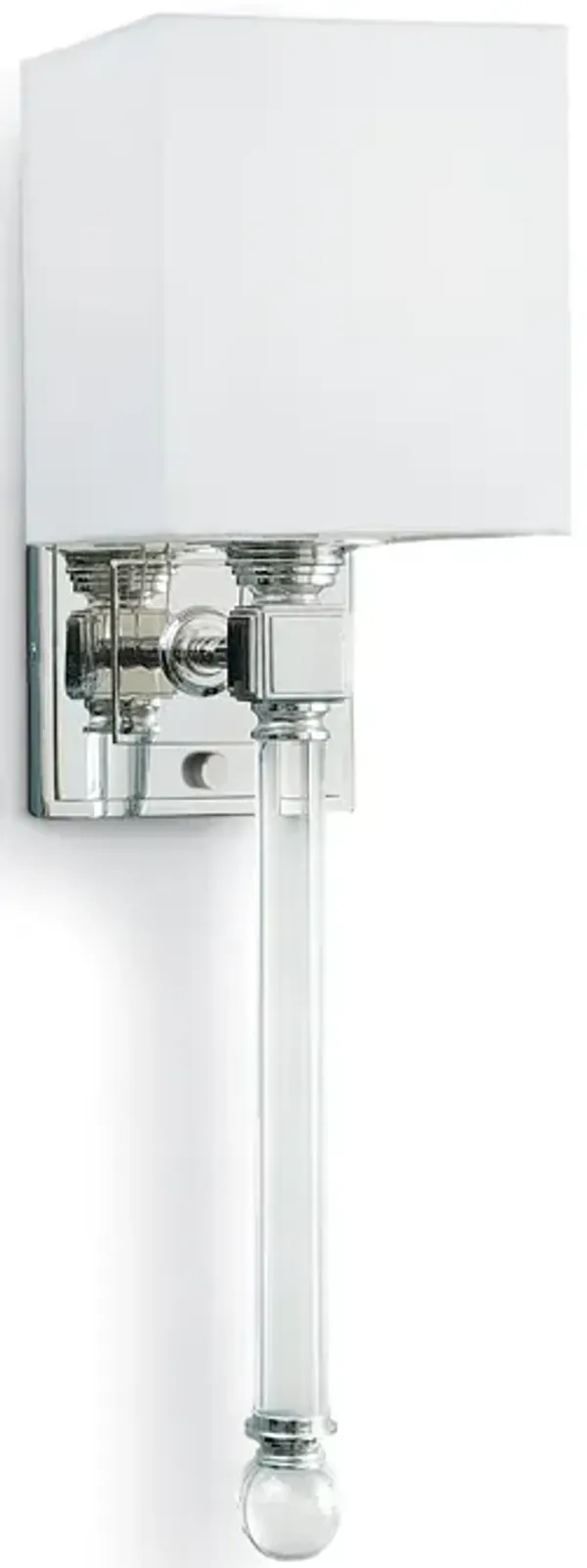 Crystal Tail Sconce (Polished Nickel)
