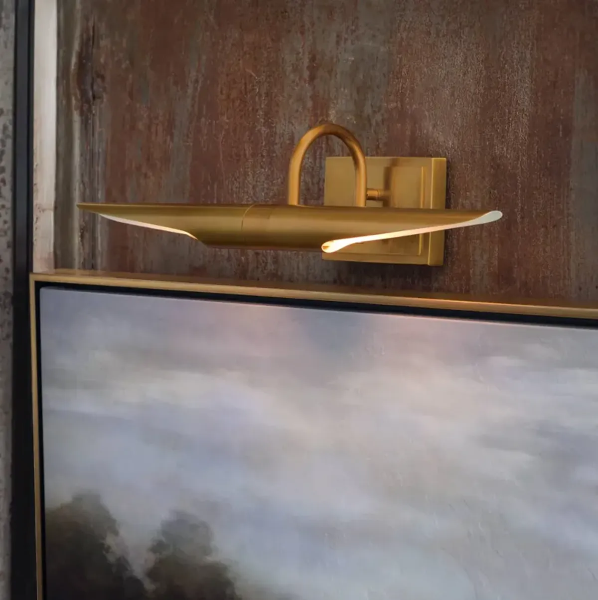 Redford Picture Light Small (Natural Brass)