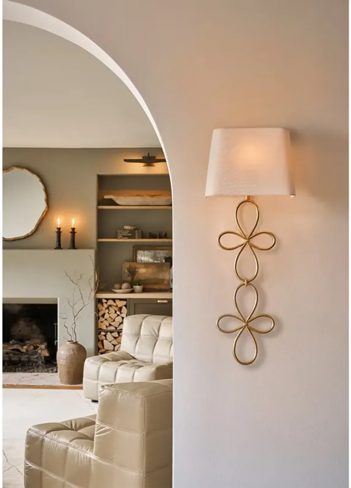 Minuet Sconce (Gold Leaf)