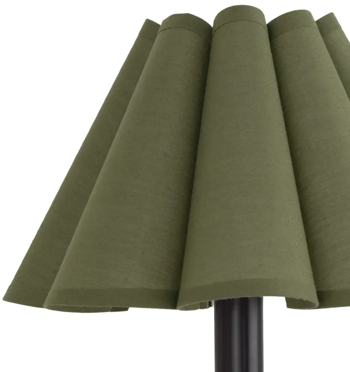 Polly Sconce Single (Blackened Brass with Green Scalloped Shade)