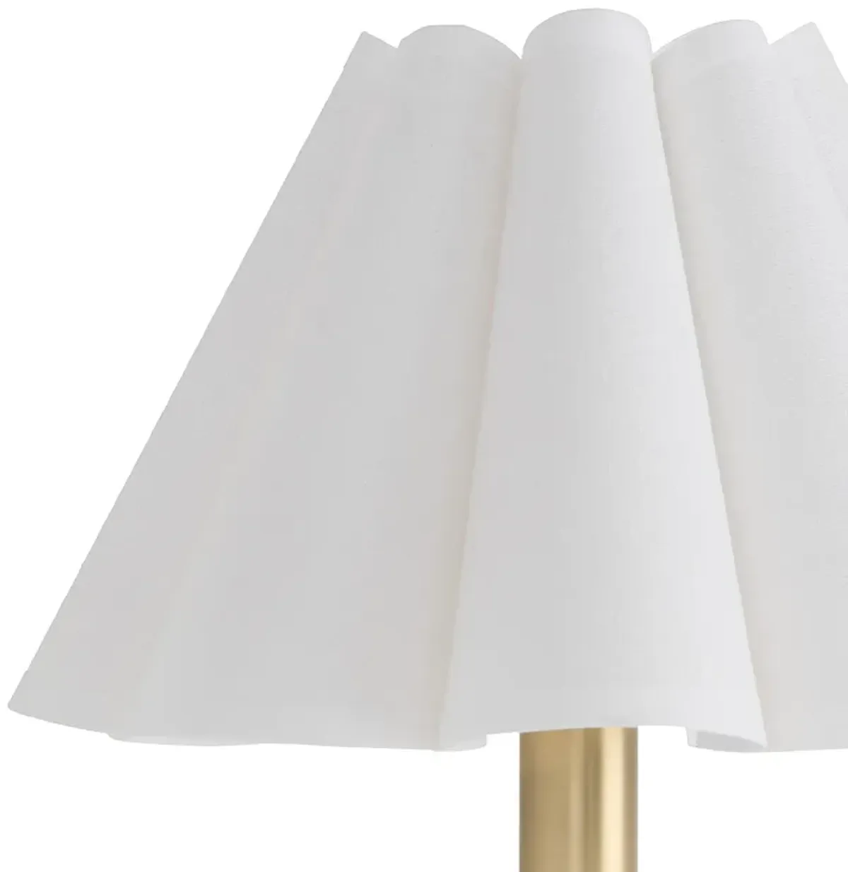 Polly Sconce Single (Natural Brass with White Scalloped Shade)