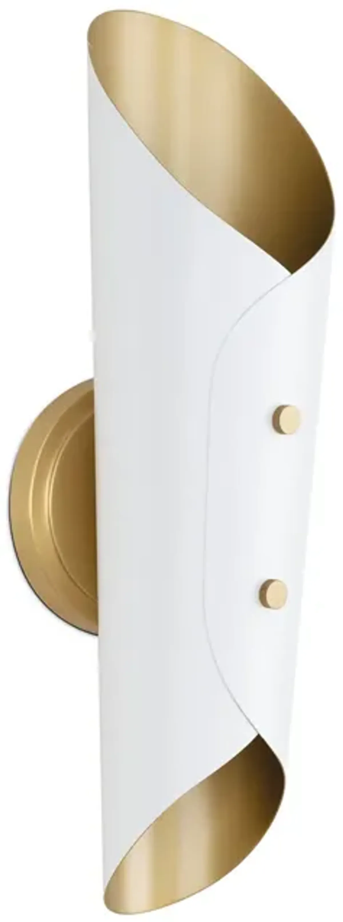 Vest Sconce (White and Natural Brass)