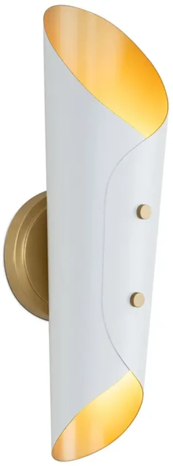 Vest Sconce (White and Natural Brass)