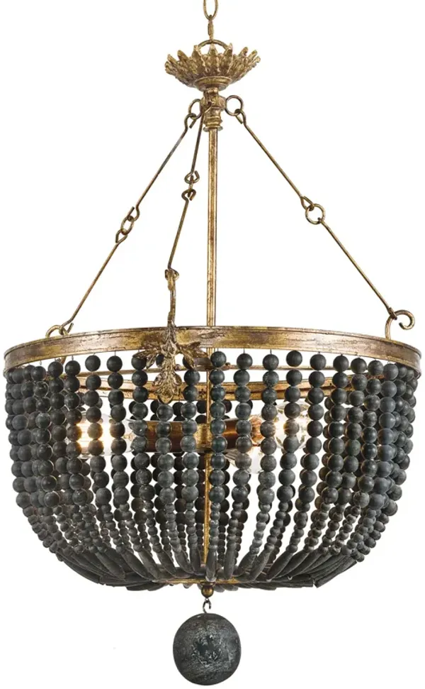 Fabian Wood Bead Chandelier