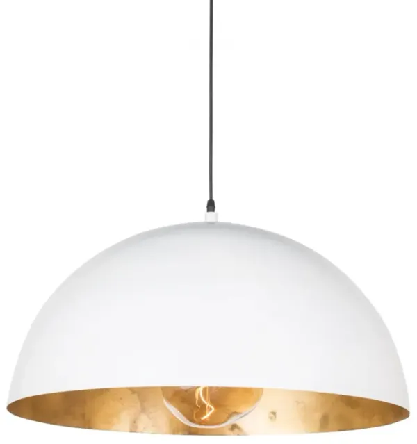 Sigmund Pendant Large (White and Gold)