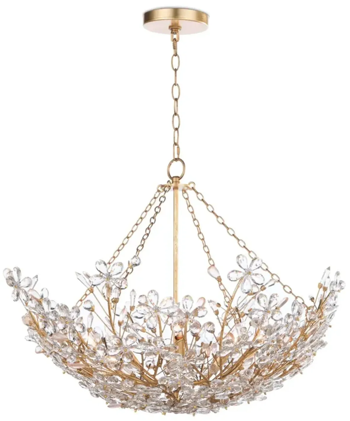 Cheshire Basin Chandelier (Gold Leaf)