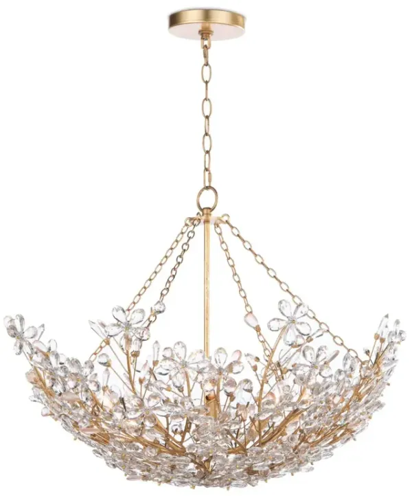 Cheshire Basin Chandelier (Gold Leaf)