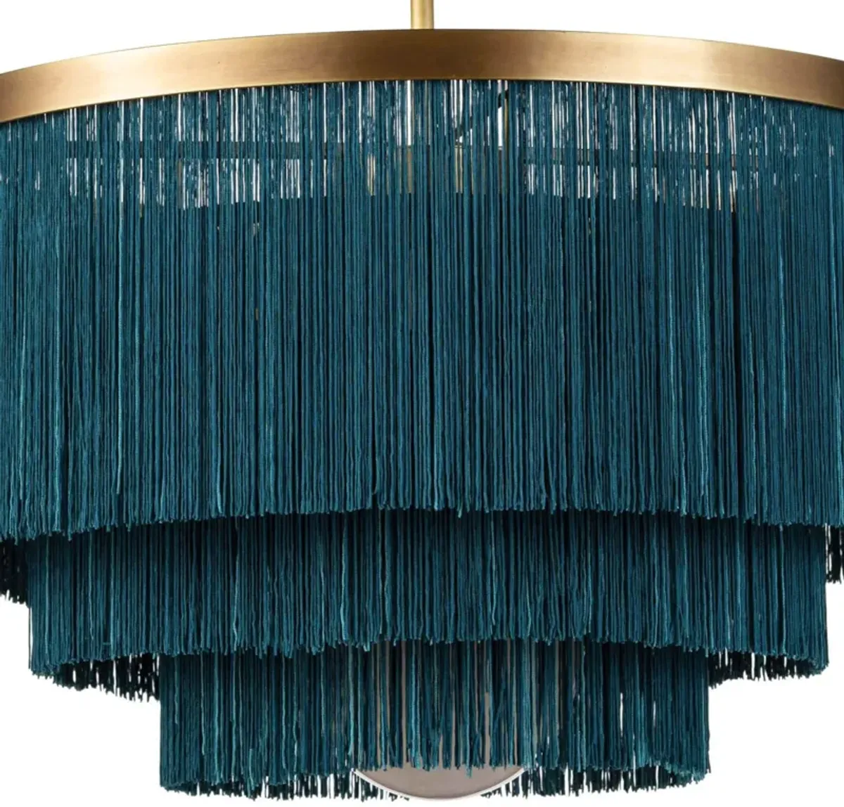 Cabaret Fringe Chandelier (Peacock)