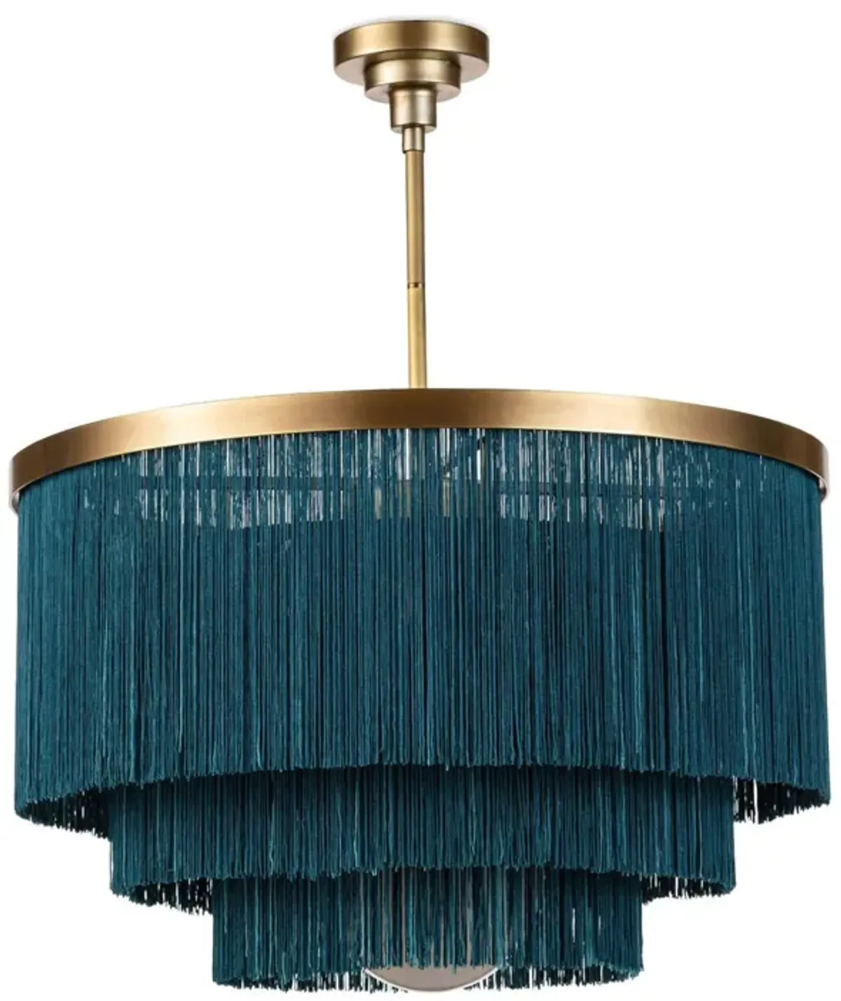 Cabaret Fringe Chandelier (Peacock)