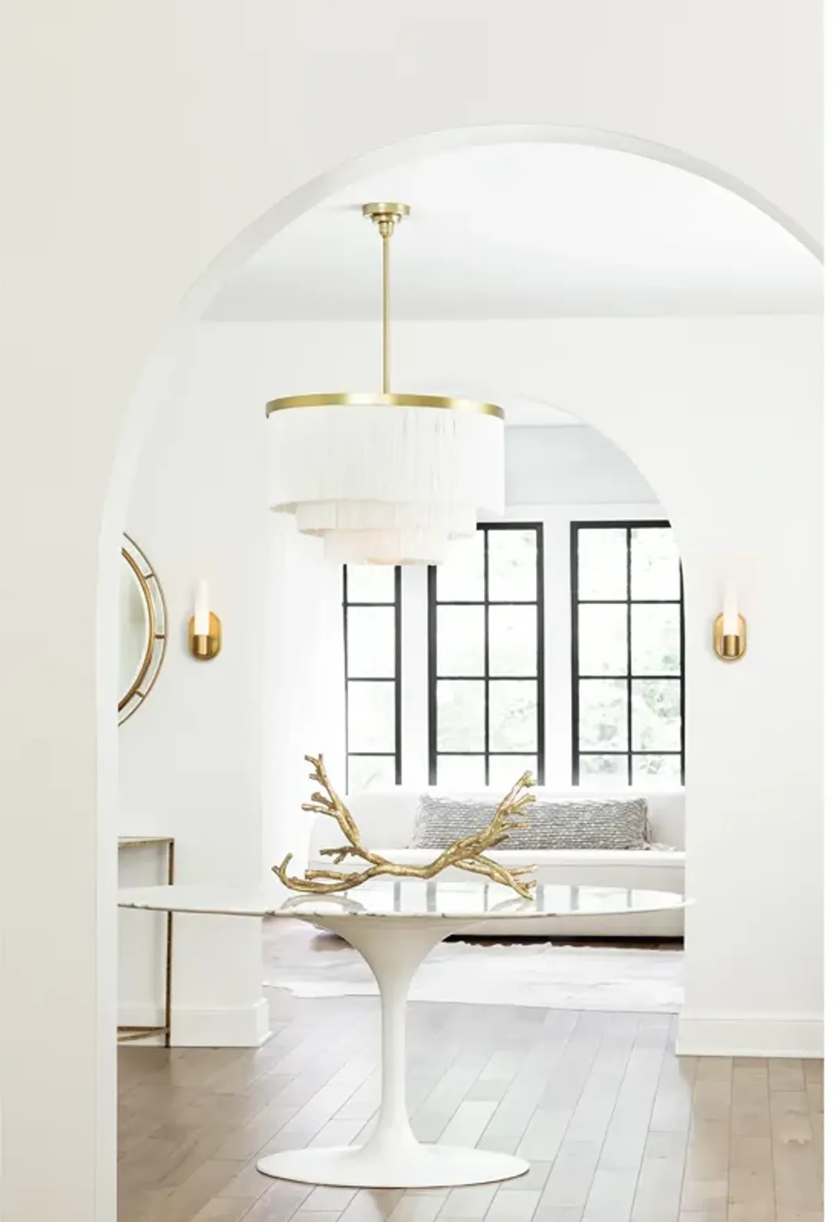 Cabaret Fringe Chandelier (Ivory)