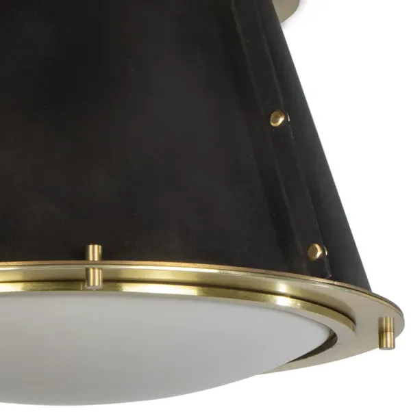 French Maid Flush Mount (Blackened Brass and Natural Brass)