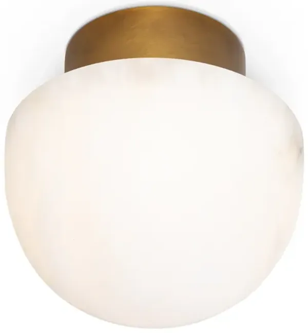 Parker Alabaster Flush Mount (Natural Brass)
