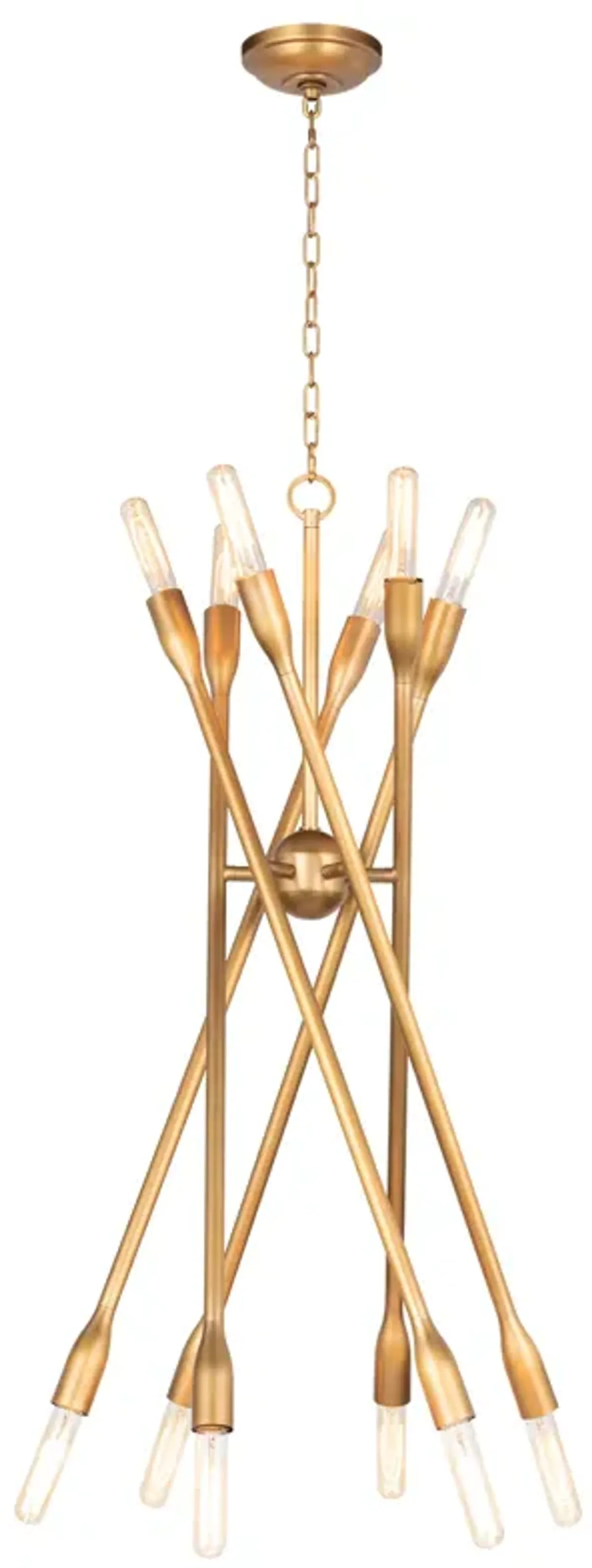 Cobra Chandelier Large (Natural Brass)