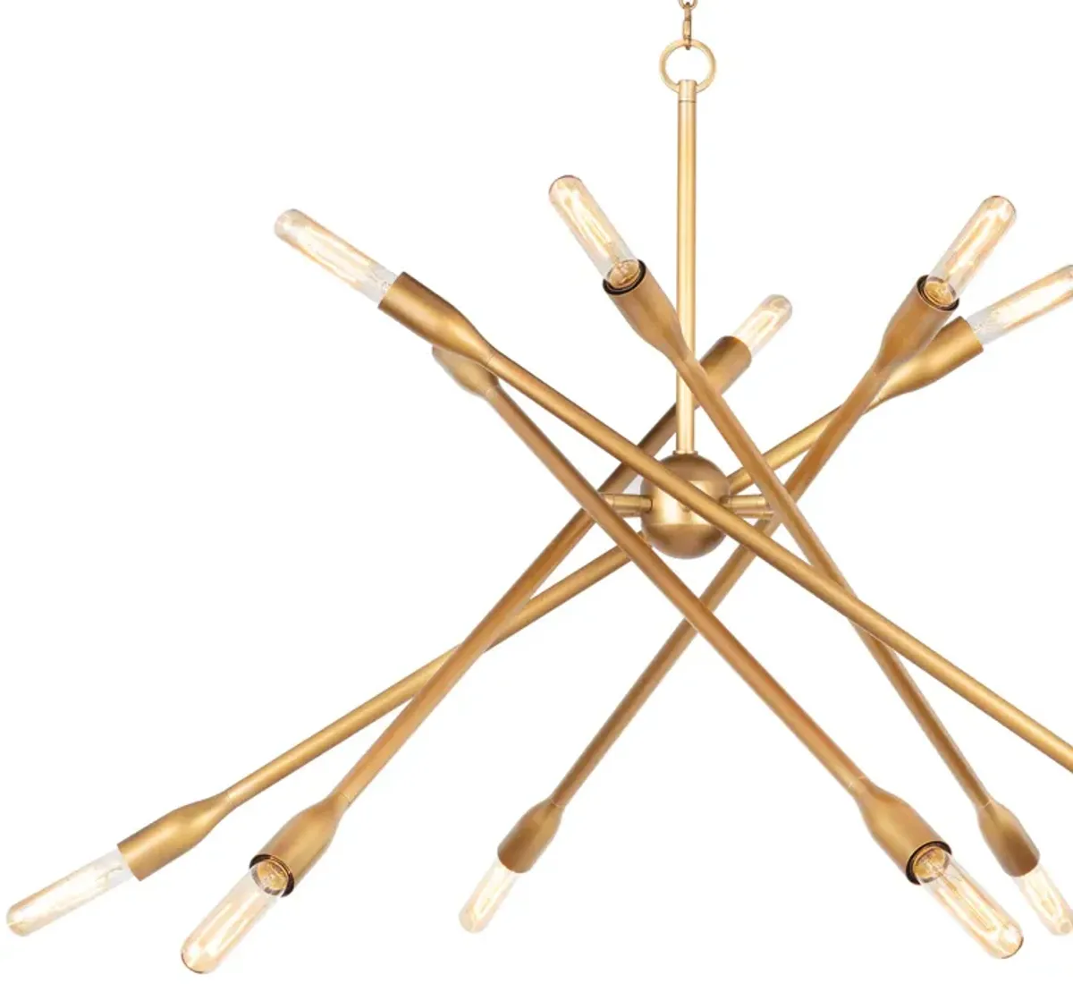 Cobra Chandelier Large (Natural Brass)