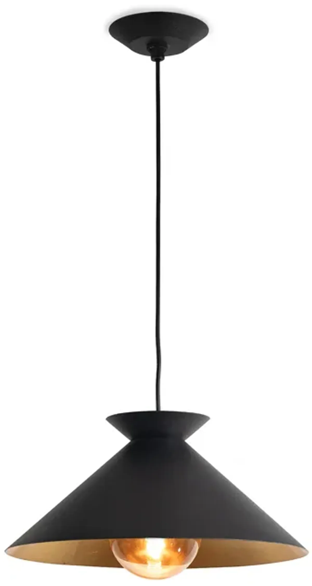 Viggo Pendant Small (Black and Gold)