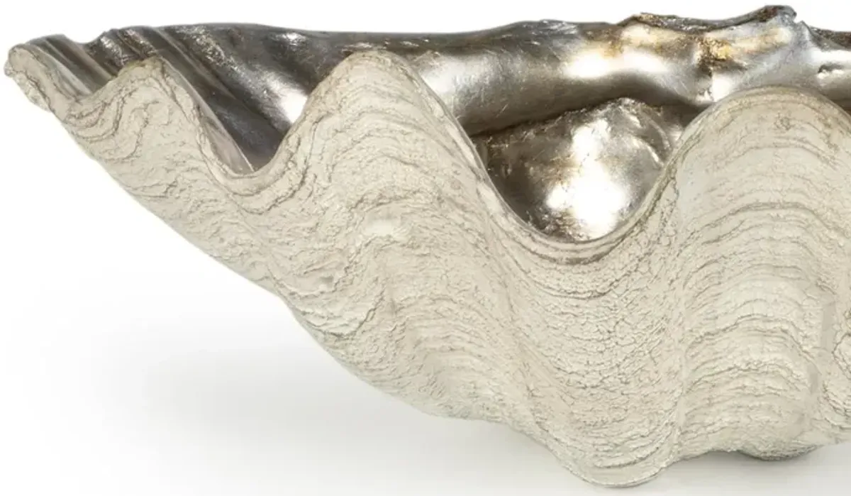 Clam Bowl Small (Ambered Silver Leaf)