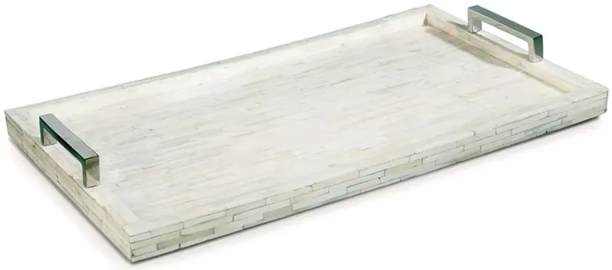 White Bone and Nickel Tray
