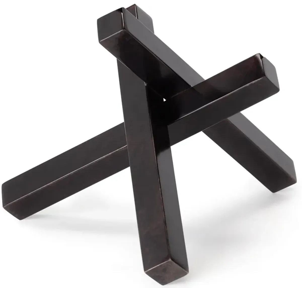 Intersecting Sculpture (Blackened Zinc)