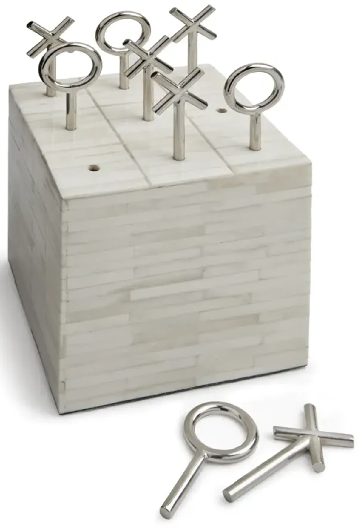 Tic Tac Toe Block (White Bone)