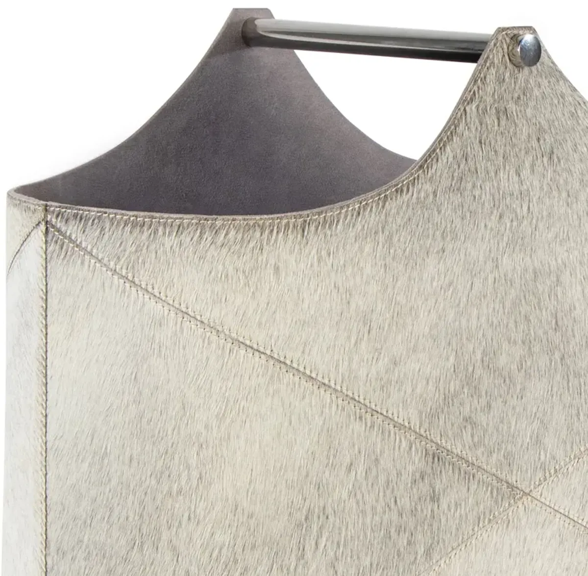 Andres Hair on Hide Basket (Grey)