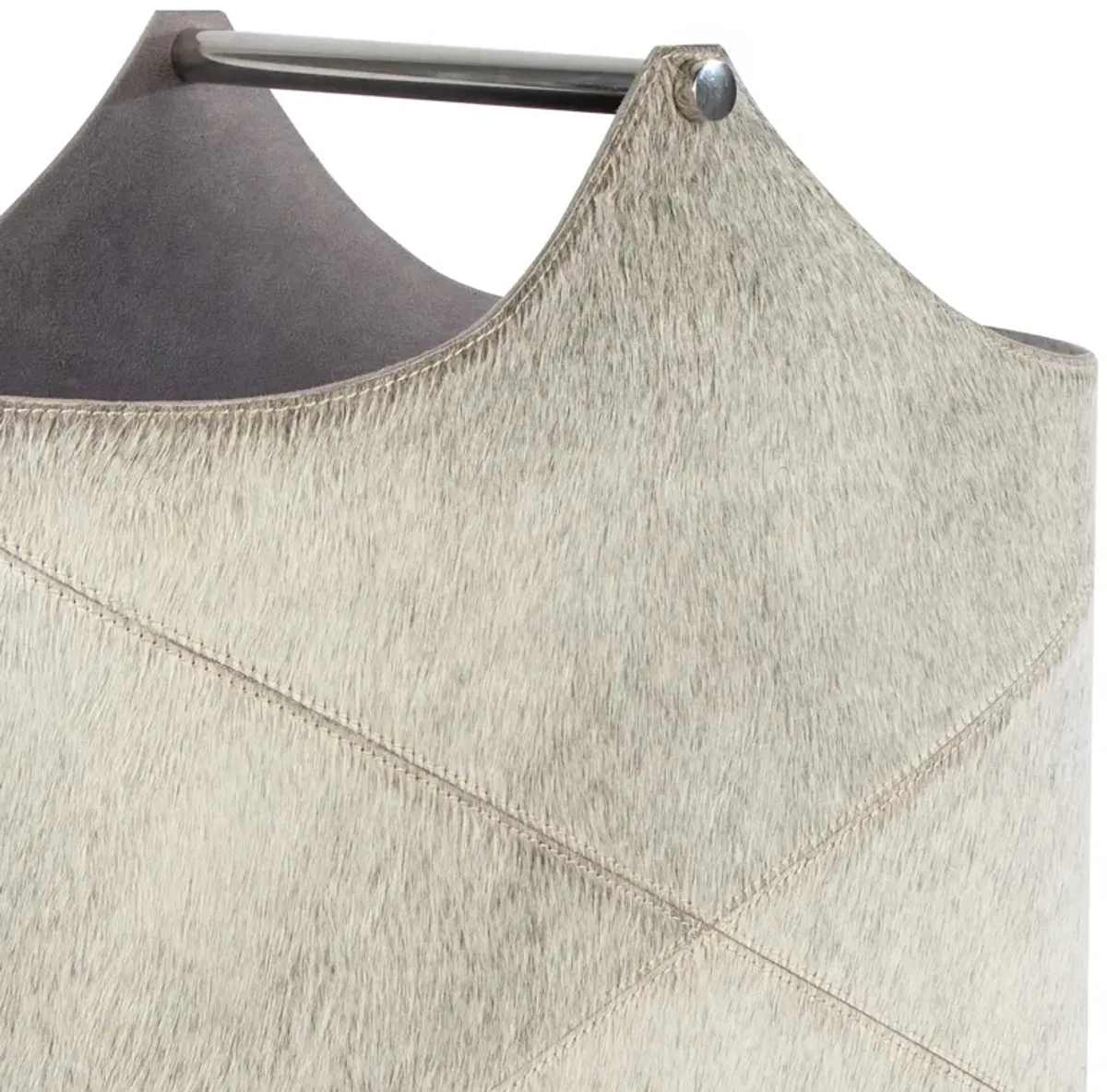 Andres Hair on Hide Basket (Grey)