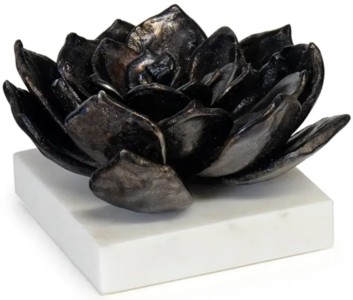 Succulent Resin Sculpture 1 (Blackened Zinc)