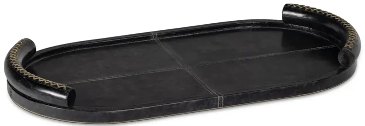 Forte Leather Tray Oval (Black)
