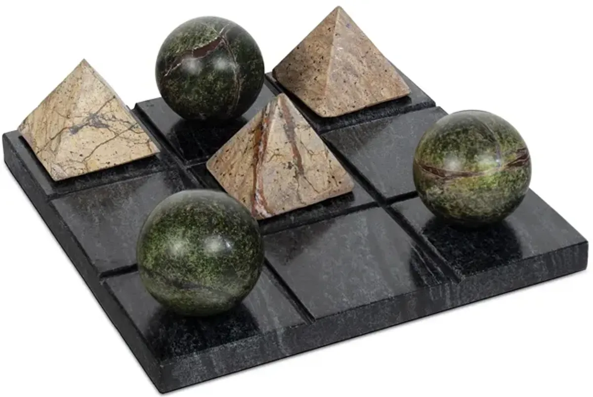 Tic Tac Toe Marble Board (Black)