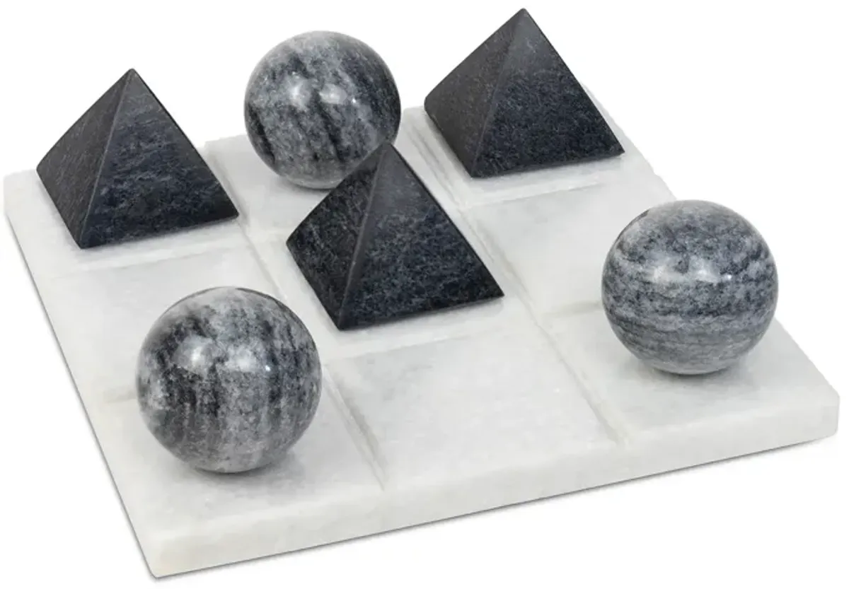 Tic Tac Toe Marble Board (White)
