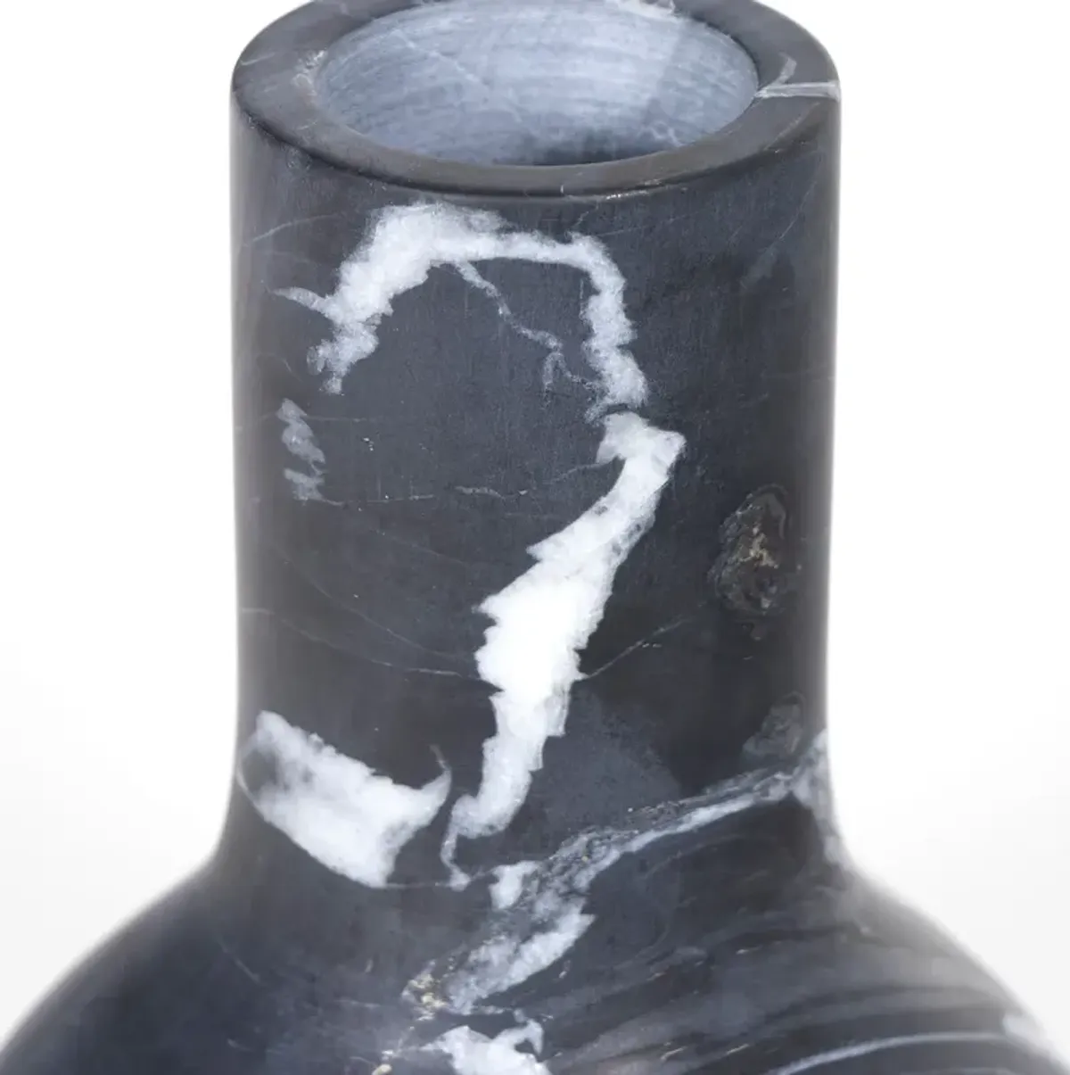 Jasper Marble Vase Large (Black)