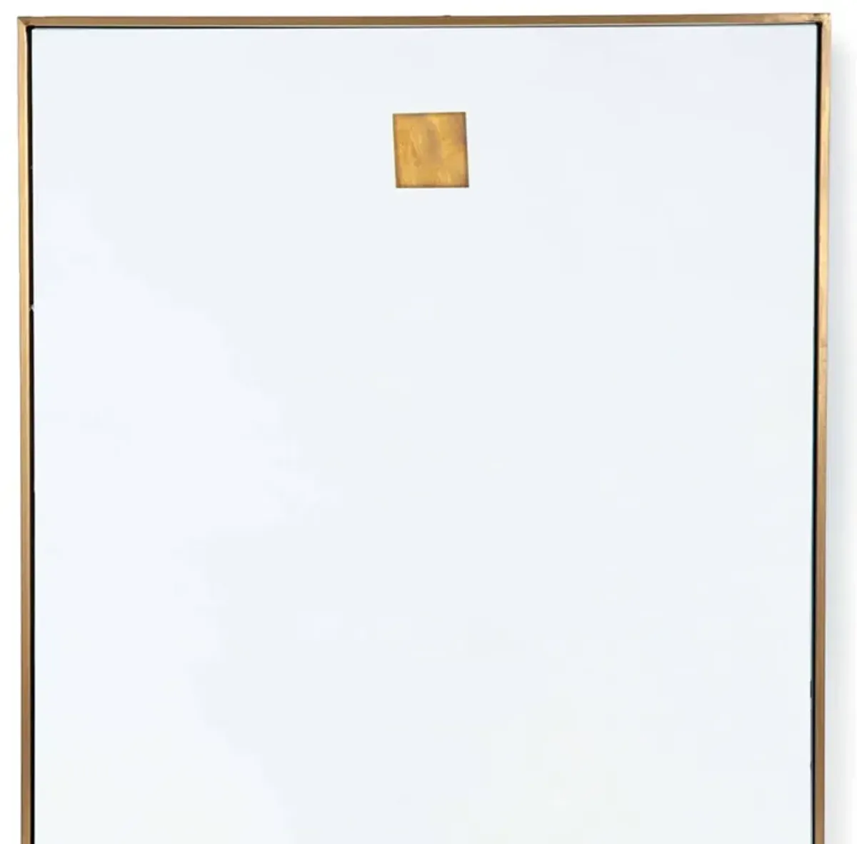 Hanging Rectangle Mirror (Natural Brass)