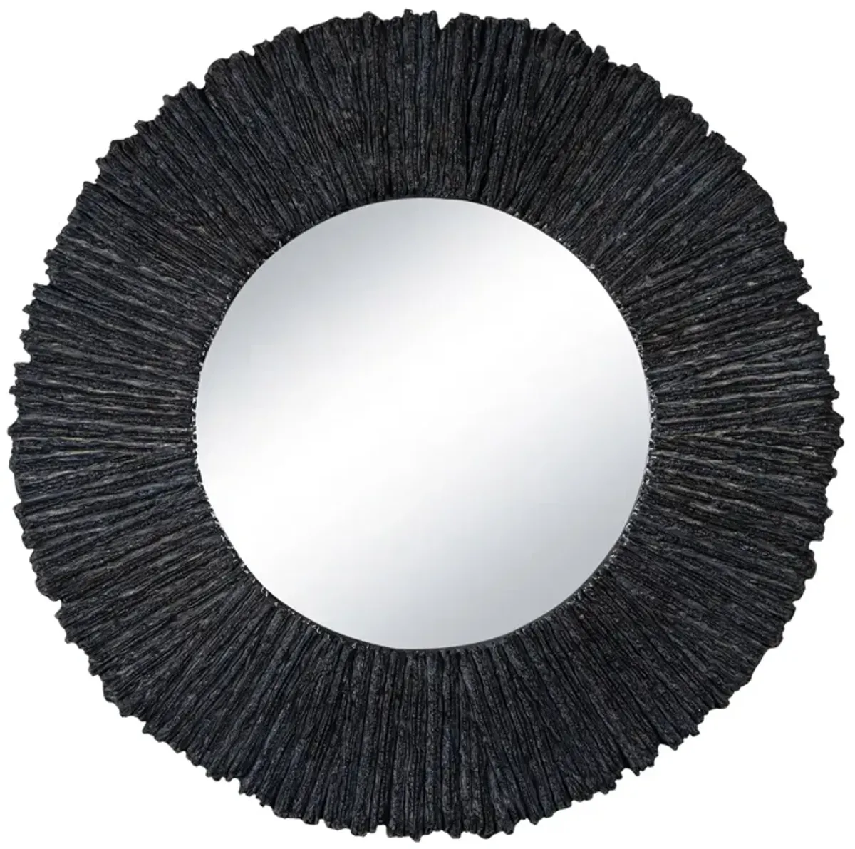 Slate Mirror Round (Black)