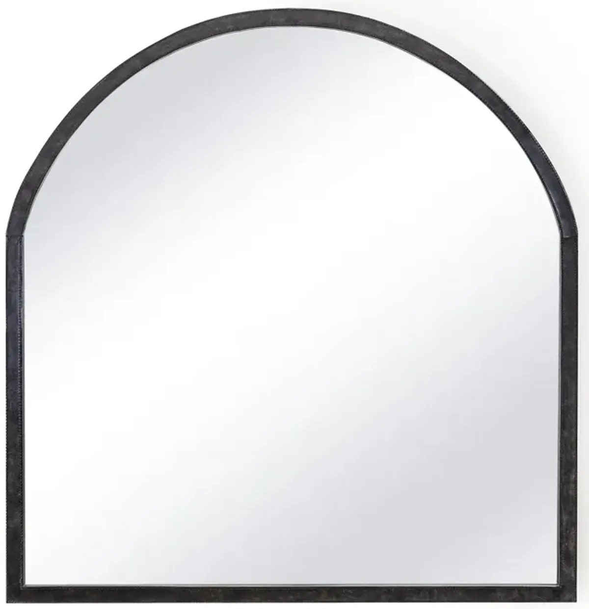 Knox Leather Mantle Mirror (Black)