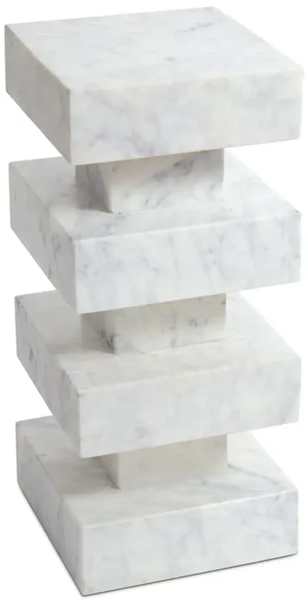 Charli Marble Accent Table (White)