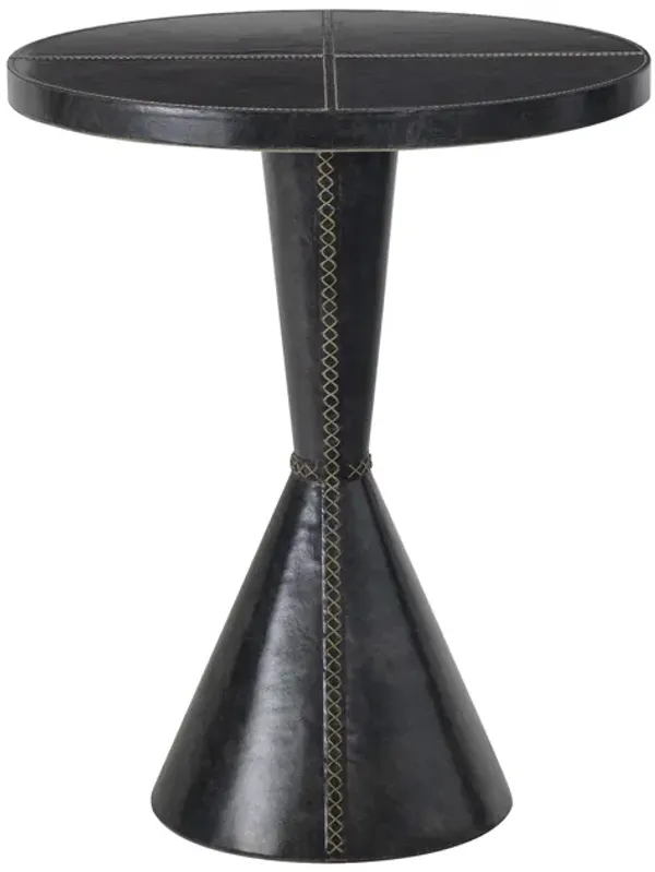 Gabe Leather Accent Table (Black)
