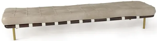 Tufted Gallery Bench (Cappuccino)