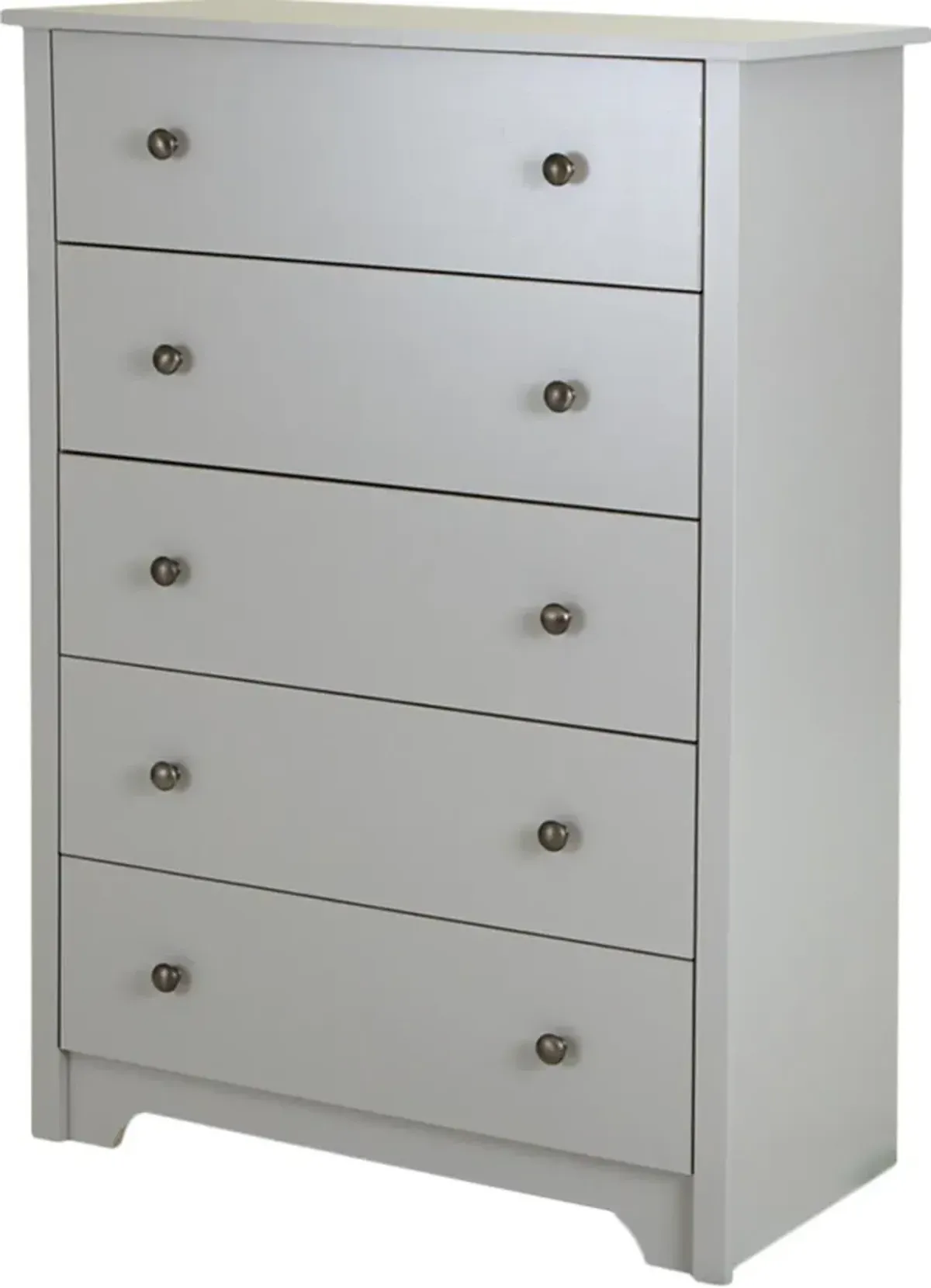 Vito Soft Gray 5-Drawer Chest - South Shore